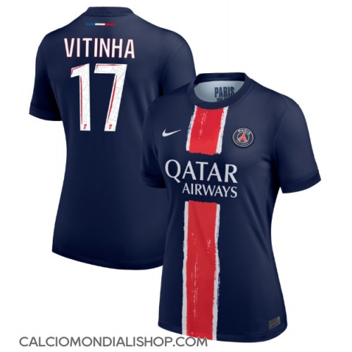 Maglie da calcio Paris Saint-Germain Vitinha #17 Prima Maglia Femminile 2024-25 Manica Corta